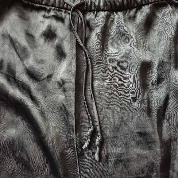 Zara Silky Satin Long Black Maxi Skirt - Picture 5 of 6